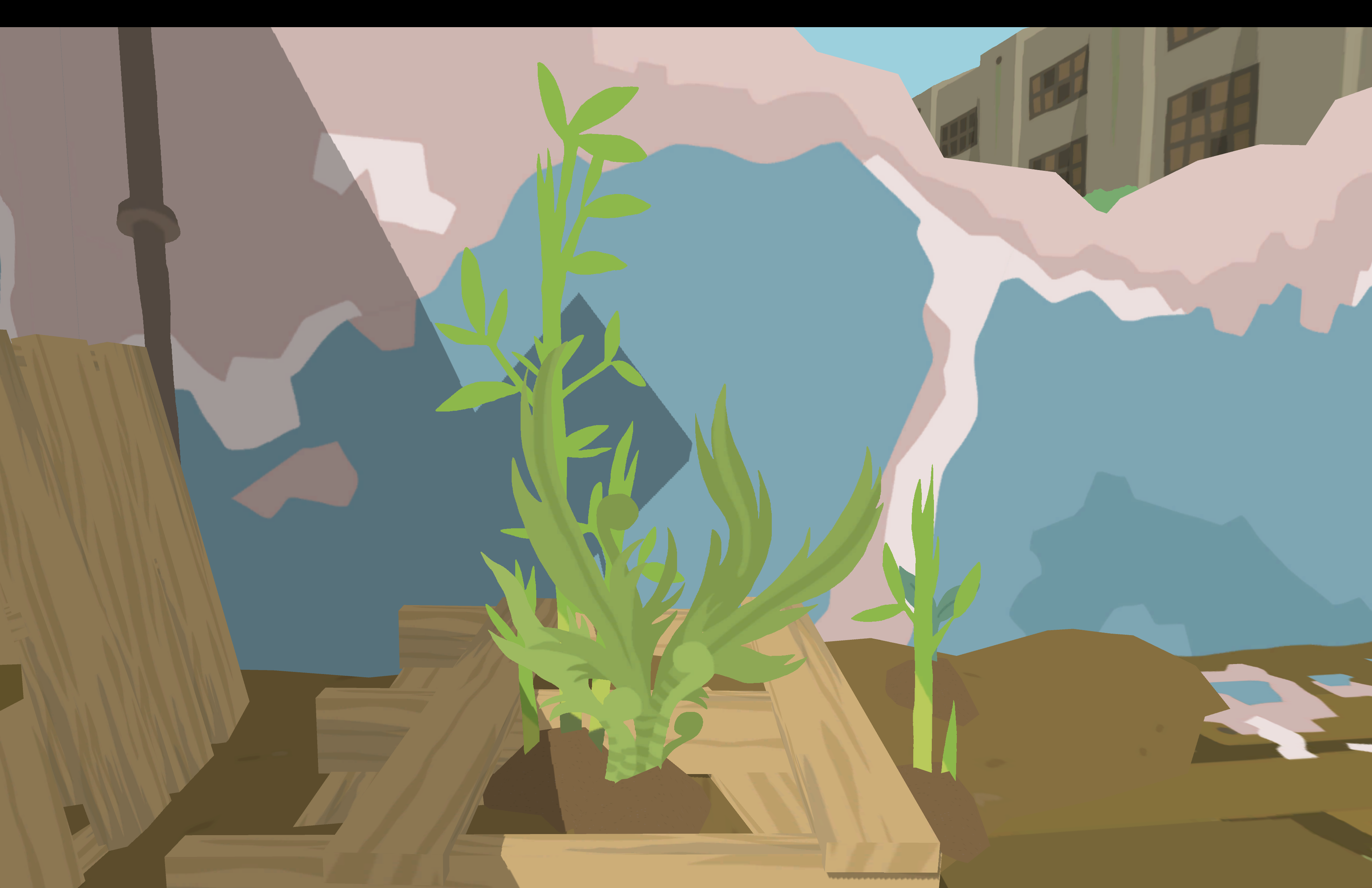 Plants growing